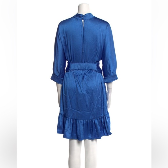 Alexis Blue Satin Cocktail Dress- Size XS; Like New Condition - Picture 12 of 14